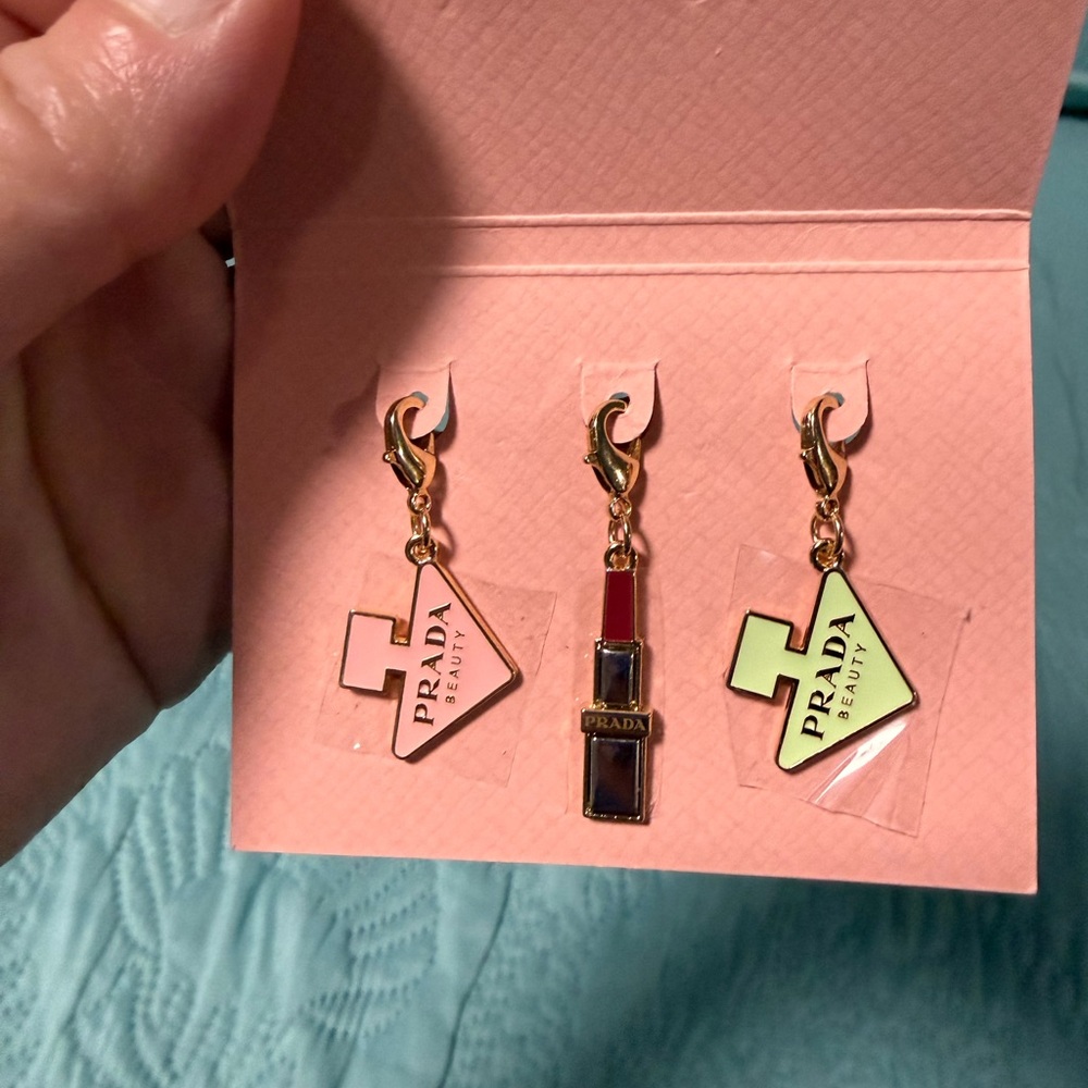 Prada Gold and Red Beauty Charms - Picture 5 of 7
